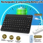 GreenLYCA Rechargeable Wireless Bluetooth Keyboard & Silent Mouse Combo for Mac, PC, Laptops, iPad & Tablets – Ultra-Slim, Lightweight & Portable - Image 3