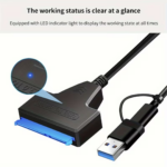 Universal SATA to USB 3.0 & Type-C Adapter Cable for 2.5-Inch HDD/SSD (6Gbps) - Image 3