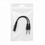 Universal 3.5mm Headphone & Microphone Audio Splitter Adapter Cable for PCs, Laptops, and Gaming Headsets - Image 2