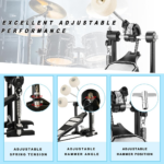 Professional Single Chain Bass Drum Pedal with Durable Drum Beater - Image 2