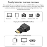 Mini HDMI Male to HDMI Converter Adapter for HDTV and Monitor Connection - Image 4