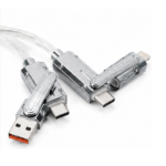 4-in-1 RGB Fast Charging Cable – USB to Type-C, Type-C to Type-C & Type-C to Lightning - Image 5