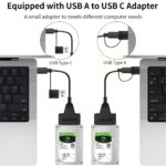 Universal SATA to USB 3.0 & Type-C Adapter Cable for 2.5-Inch HDD/SSD (6Gbps) - Image 4
