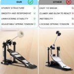 Professional Single Chain Bass Drum Pedal with Durable Drum Beater - Image 5