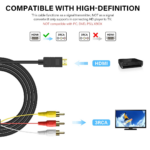 HDMI to AV 3RCA Cable 1.5M Audio Video Converter Cable for TV, Projectors and Multimedia Devices - Image 3