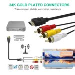 HDMI to AV 3RCA Cable 1.5M Audio Video Converter Cable for TV, Projectors and Multimedia Devices - Image 4