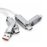 4-in-1 RGB Fast Charging Cable – USB to Type-C, Type-C to Type-C & Type-C to Lightning - Image 5