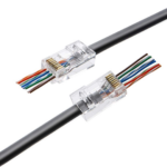 RJ45 Pass-Through Connectors with 2 Load Bars – Gold-Plated 8P8C Plugs for Cat5e/Cat6 Cables - Image 4