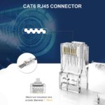 RJ45 Pass-Through Connectors with 2 Load Bars – Gold-Plated 8P8C Plugs for Cat5e/Cat6 Cables - Image 5