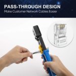 RJ45 Pass-Through Connectors with 2 Load Bars – Gold-Plated 8P8C Plugs for Cat5e/Cat6 Cables - Image 2