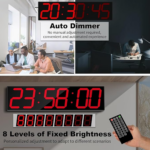 38.1-Inch Double-Sided Digital Wall Clock with 100-Hour Timer for Large Spaces - Image 2