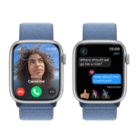 Apple Watch Series 9 GPS + Cellular 41mm Silver Aluminium Case with Winter Blue Sport Loop - Image 5