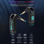 2.4G Wireless Guitar Transmitter & Receiver System – 48K/16bit, 40M Range, Rechargeable & 282° Rotatable - Image 3