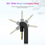 2.4G Wireless Guitar Transmitter & Receiver System – 48K/16bit, 40M Range, Rechargeable & 282° Rotatable - Image 2