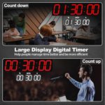 38.1-Inch Double-Sided Digital Wall Clock with 100-Hour Timer for Large Spaces - Image 3
