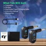 A14 2.4GHz Wireless Guitar System with 100ft Range – Rotatable Plug & Play Transmitter Receiver for Guitar, Bass, Violin & Keyboard - Image 4