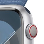 Apple Watch Series 9 GPS + Cellular 41mm Silver Aluminium Case with Winter Blue Sport Loop - Image 4