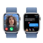 Apple Watch Series 9 GPS + Cellular 41mm Silver Aluminium Case with Winter Blue Sport Loop - Image 5