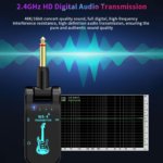 2.4G Wireless Guitar Transmitter & Receiver System – 48K/16bit, 40M Range, Rechargeable & 282° Rotatable - Image 4