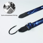 Adjustable 5cm Wide Polyester Guitar Strap for Electric, Acoustic & Bass Guitars – Comfortable Shoulder Strap for Adults & Children - Image 3