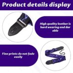 Adjustable 5cm Wide Polyester Guitar Strap for Electric, Acoustic & Bass Guitars – Comfortable Shoulder Strap for Adults & Children - Image 2