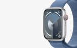 Apple Watch Series 9 GPS + Cellular 41mm Silver Aluminium Case with Winter Blue Sport Loop - Image 2