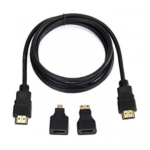 3-in-1 HDMI Cable 1.5M High-Speed HDMI, Mini HDMI and Micro HDMI Adapter
