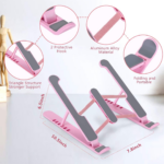 P1 Portable Adjustable Laptop Stand Riser with 6-Level Height Adjustment - Image 5